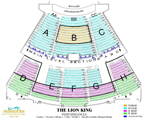 Mandalay Bay Events Center Seating Chart