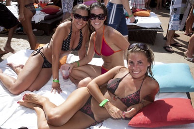 Bikini girls at TAO Beach Pool Club